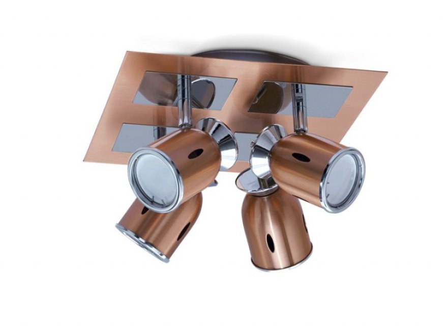 SERIE NIZA 4 LUCES COBRE